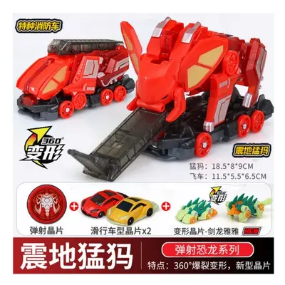 (With box, 34) Explosion Wild Speed Fly Deformation Car Screechers Beast Attack Action