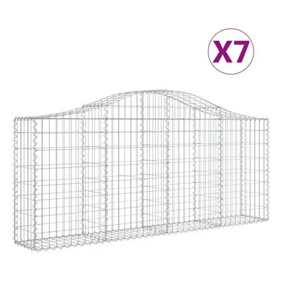 (200 x x 80/100 cm/ pcs) vidaXL Arched Gabion Basket Stone Basket Gabion Retaining Wall Galvanis