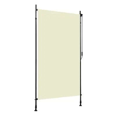 vidaXL Outdoor Roller Blind 120cm Cream Vertical Balcony Shade Privacy Screen