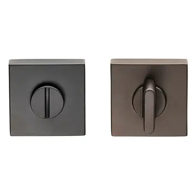 Thumbturn Lock And Release Handle Concealed Fix Square Rose Black Finish