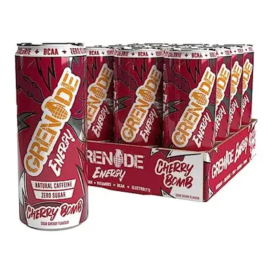 Grenade Sugar Free Energy Drink - Cherry Bomb, ml (Pack of 12)