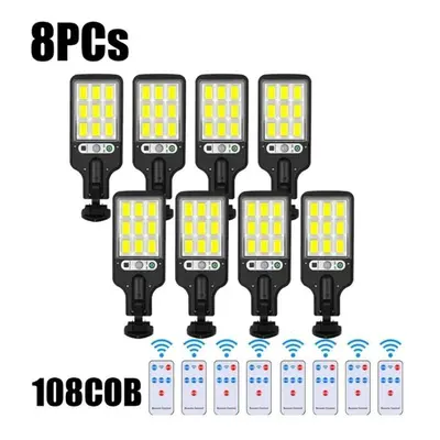 (8pcs) 8pcs Cob Solar Lights Outdoor With Mode Waterproof Motion Sensor Security Lighting Wall S