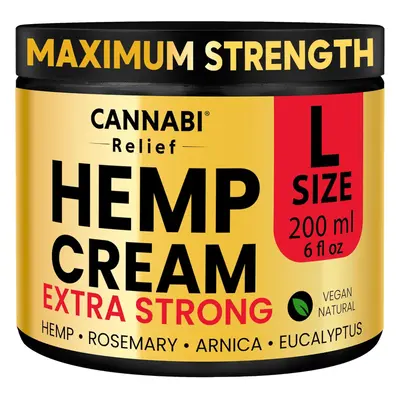 (200 ml) HEMP CREAM EXTRA STRONG PREMIUM High Strength Fast Absorption Formula