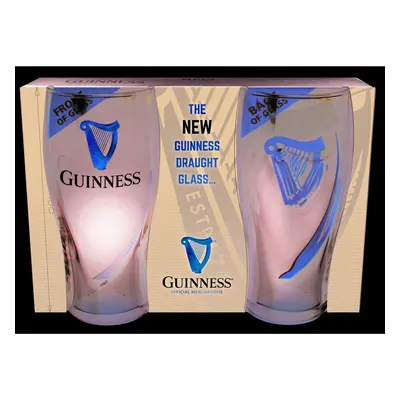 Guinness Harp Logo Pint Glasses pack of 2. Licensed