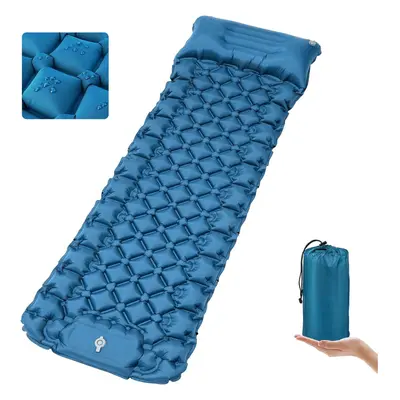 Self Inflating Camping Mat, 9CM Portable Ultralight Inflatable Sleeping Mat with Foot Pump and P