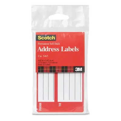 Scotch Permanent Address Labels Pack of 4.62 in x 2.87 in White 5465-PDQ