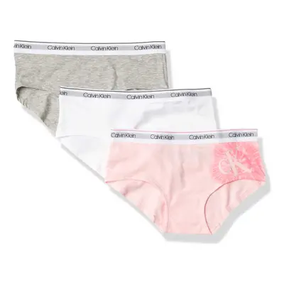 Calvin Klein Girls Little Modern Cotton Hipster Underwear Multipack WhiteHeather GreyStrawberry 