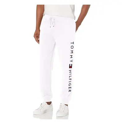 Tommy Hilfiger mens Brandstand Jogger Sweatpants Bright White Small