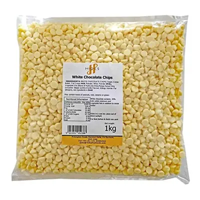 Hides Fine Foods - White Chocolate Chips -1kg - GMO - Free - Suitable for Vegetarians - Baking -