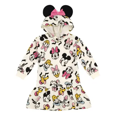 Disney Mickey Mouse Goofy Donald Duck Little Girls Fleece Dress White