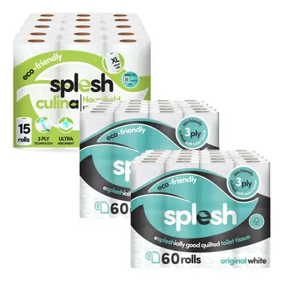 Splesh Household Bundle Culina Kitchen Towel 3-Ply Ultra Absorbent Extra Strong and Large Kitche