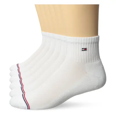 Tommy Hilfiger Men's Pack Basic Sport Quarter White Sock Size: