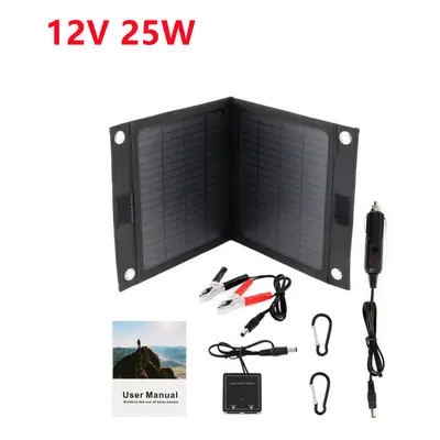 12V 25W Outdoor Portable Folding Solar Cells Charger Foldable Solar Panel Charger Mobile Power B