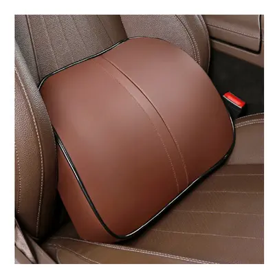 (Gold) Adjustable Car Headrest Pillow Set Leather Auto Neck Protection Rest Pillows