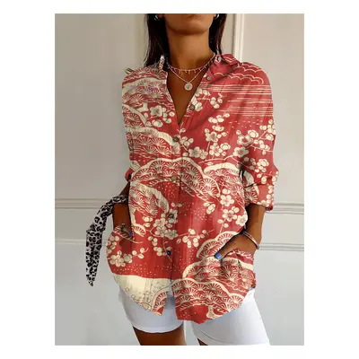 (YJ4979, XXL) new women's long shirt summer European and American trendy half-sleeved shirt mari