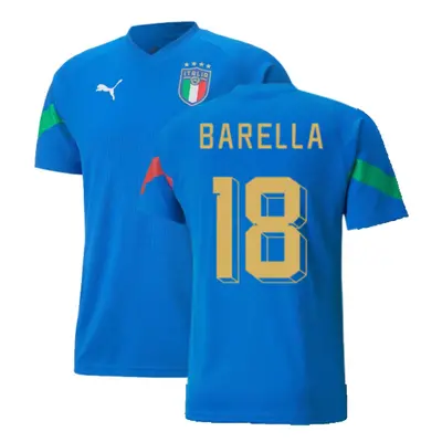 (S) Italy Player Training Jersey (Blue) (BARELLA 18)