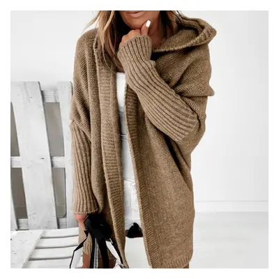 Cardigan Women Long Knitted Casual Vintage Loose Sweater Coat Solid Oversized Sweater Female Car