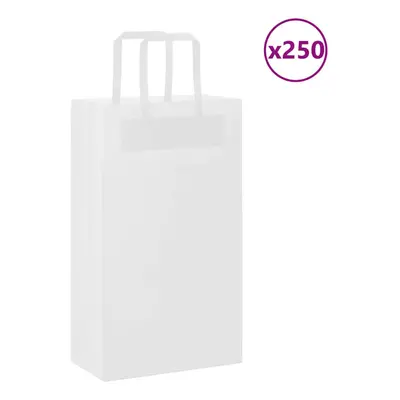 (white, x x cm/ pcs) vidaXL Paper Bags pcs with Handles Blue 32x22x28 cm Paper Grocery Bag