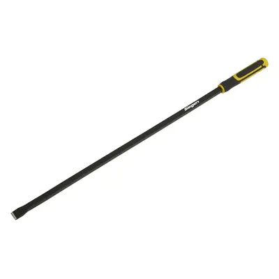 900mm Heavy Duty Straight Pry Bar with Hammer Caps - Hardened Steel - Soft Grip