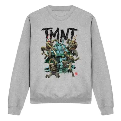 (L, Sport Heather) Teenage Mutant Ninja Turtles Unisex Adult Feudal Japan Sweatshirt