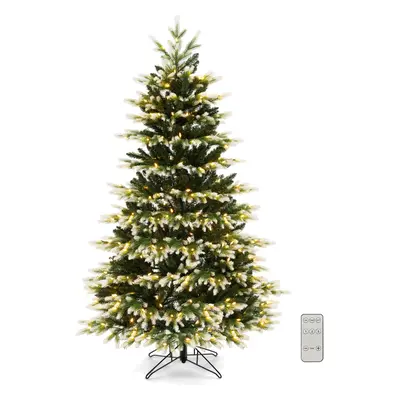 6FT Pre-Lit Artificial Christmas Tree Hinged XmasTree with LED Lights