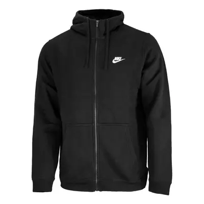 Nike Men's Sportswear Full Zip Club Hoodie Black/Black/White Small