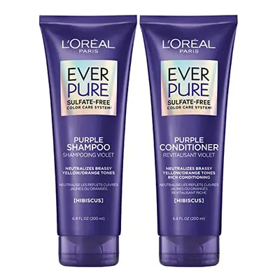 L'Oreal Paris EverPure Sulfate Free Brass Toning Purple Shampoo and Co