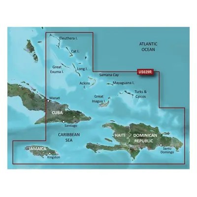 Garmin BlueChart g2 Vision Southern Bahamas Saltwater Map microSD Card