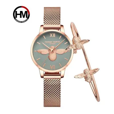 (multicolor) Hannah Martin Watches For Women Quartz Watches, Ladies Fashion Bracelet Watch Set W