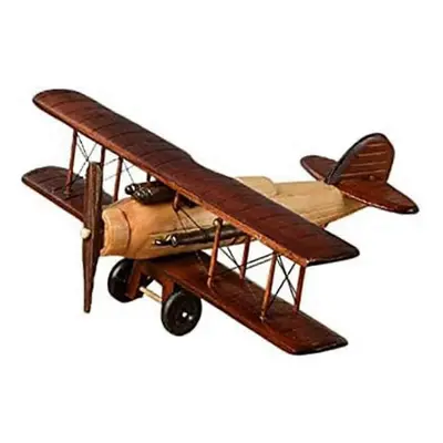 Retro Aircraft Handicraf Wooden Airplane Model,vintage Biplane Model Desktop Decoration Photo Pr