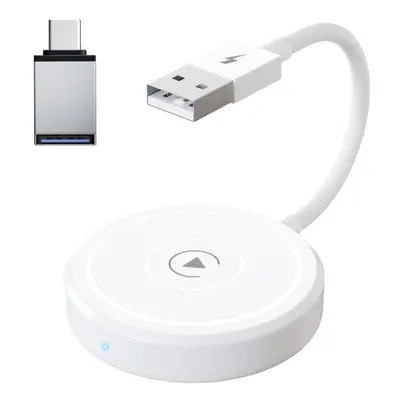 (white, for Apple IOS) Wireless Carplay Adapter For Android/ios Wired To Wireless Carplay Dongle