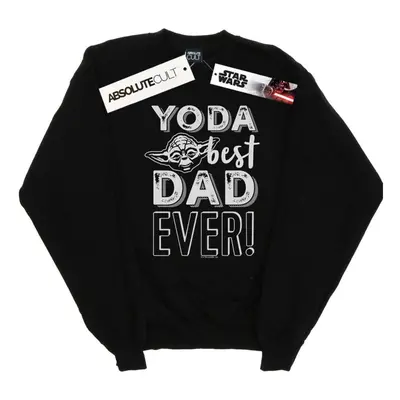 (4XL, Black) Star Wars Mens Yoda Best Dad Sweatshirt