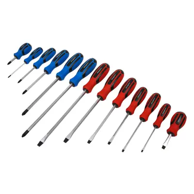 13 PACK Hammer Through Screwdriver Set - Hardened Steel Hammer Strike Chisel Cap