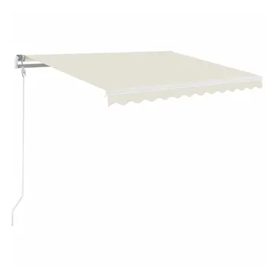 vidaXL Manual Retractable Awning 350x250 cm Cream Patio Sun Shade Shelter