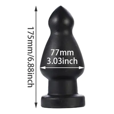 (PX263-Black) Anal Plug Sex Shop Big Butt Plug With Powerful Sucker Female Masturbation Tool Ana