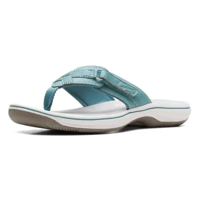 Clarks Women's Breeze Sea Flip-Flop Teal Synthetic