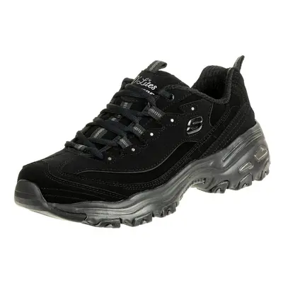 Skechers Sport Women's Dlites-play On Memory Foam Lace-up Sneaker Blac