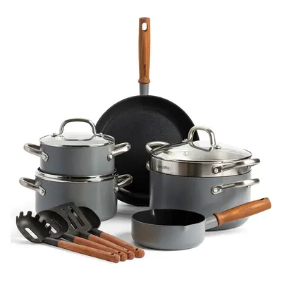 GreenPan Mayflower Pro Hard Anodized Healthy Ceramic Nonstick, Piece Cookware Set, Inclu. Fry Pa