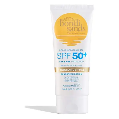 Bondi Sands Fragrance Free Sunscreen Lotion SPF 50+ | Non-Greasy Broad-Spectrum Formula Moisturi