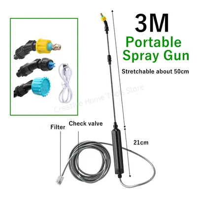 (Spray gun 3m) 5L Electric Sprayer Rechargeable Lithium Battery Garden Sprayer Agricultural Irri