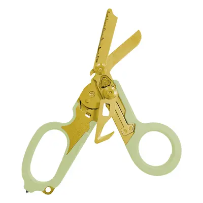 (Gold Fluorescence) Multifunction Portable Emergency Shears with Lock Latch Tactical Folding Sci