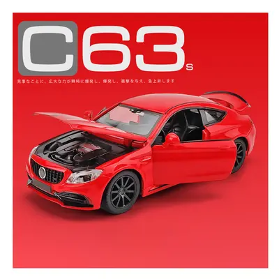 (1 Red) 1:32 C63S Coupe Alloy Car Model Diecast Metal Toy Vehicles Car Model Collection Simulati