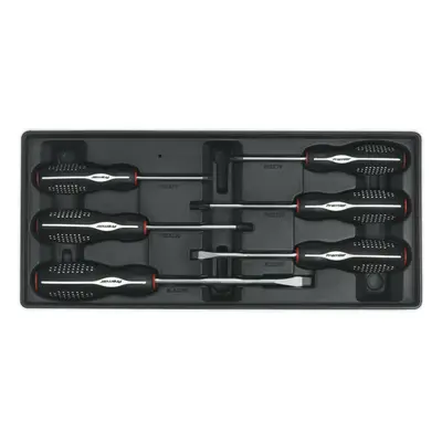 6 Piece PREMIUM Screwdriver Set with Modular Tool Tray - Tool Storage Organizer