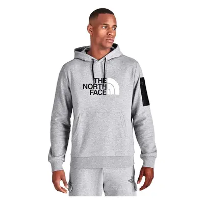 (M) The North Face Woven Pocket Logo Hoodie Grey