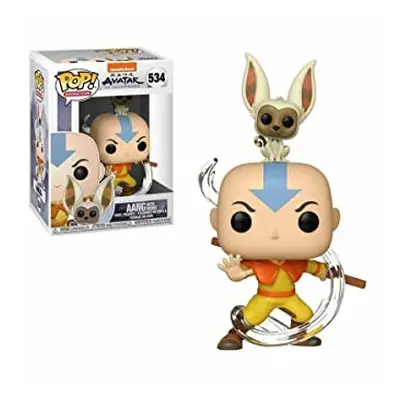 Funko POP! Animation: Avatar - Aang with Momo, Multicolor, Standard