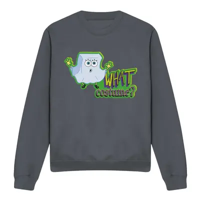 (S, Charcoal) SpongeBob SquarePants Unisex Adult What Costume? Sweatshirt