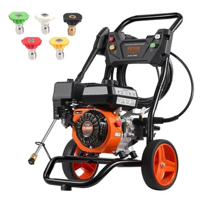 VEVOR Gas Pressure Washer, PSI 2.6 GPM, Gas Powered Pressure Washer 10L/min with Aluminum Pump, 