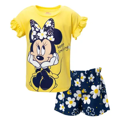 Disney Minnie Mouse Little Girls Graphic T-Shirt and Shorts Outfit Set