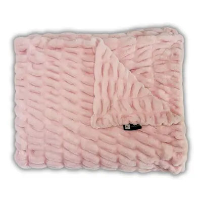 Minky Designs Blossom Pink Faux Fur Minky Blanket - Soft Fluffy & Cozy Throw for Couch Bed or Ho