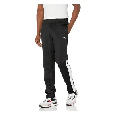 PUMA mens Contrast Sweatpants Puma Black-puma Whit Medium US